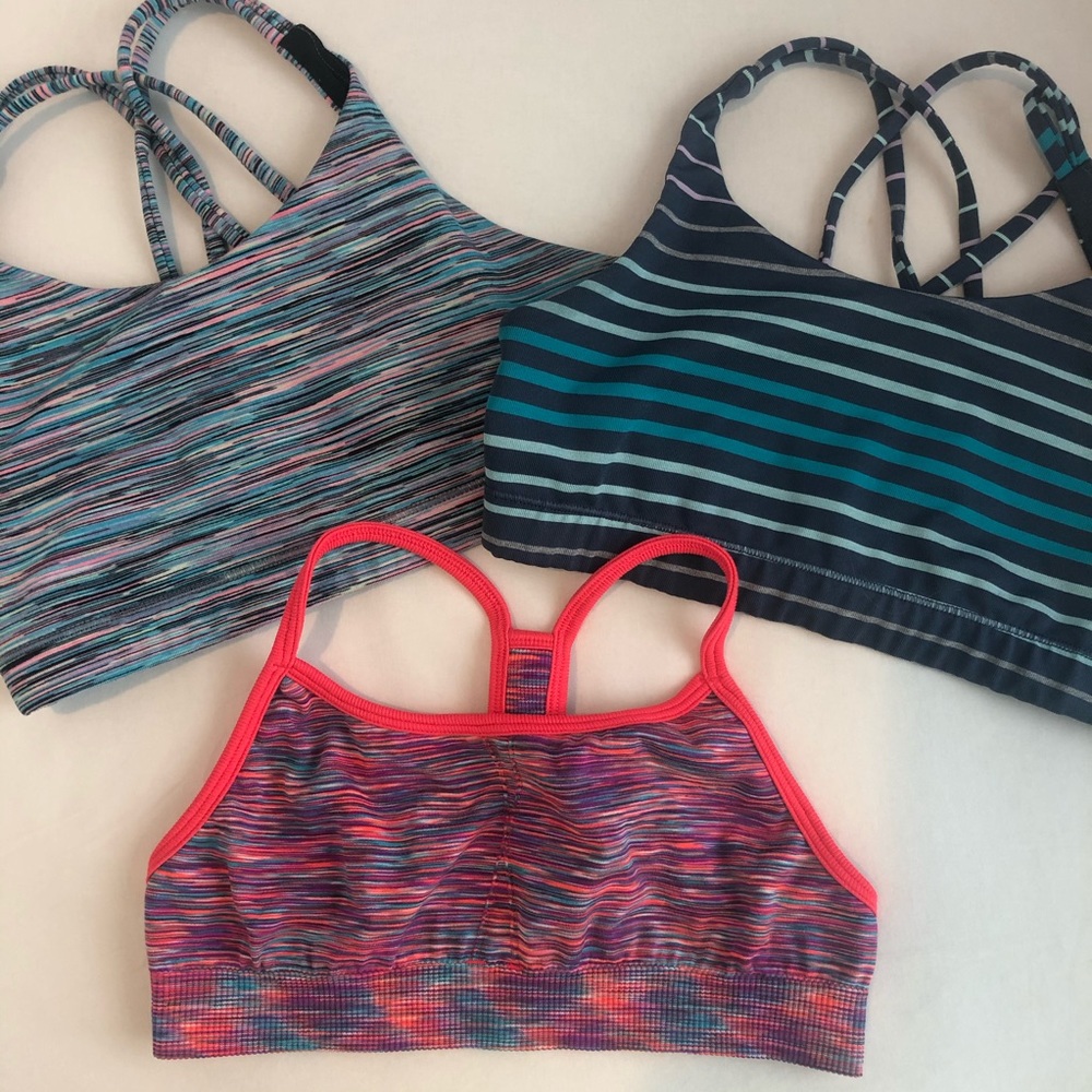 Athleta Girl lot of 3 Sports Bras, Sz M 8-10